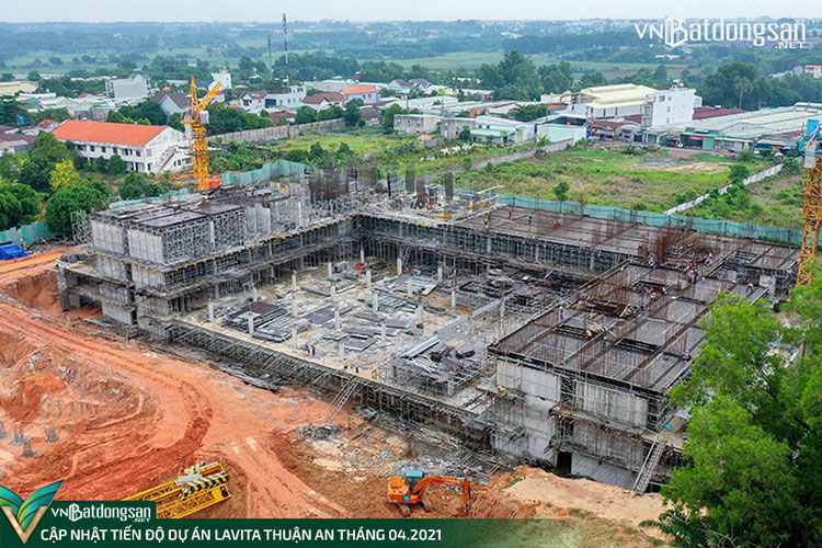 Hình ảnh thi công Block C và Block D dự án Lavita Thuận An - tháng 04/2021