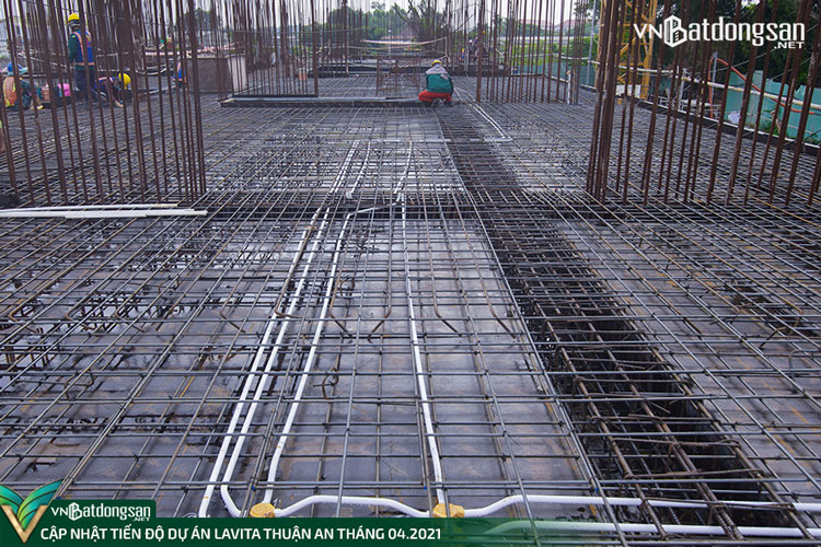 Thi công cốt thép sàn tầng 2 Block C - Lavita Thuận An