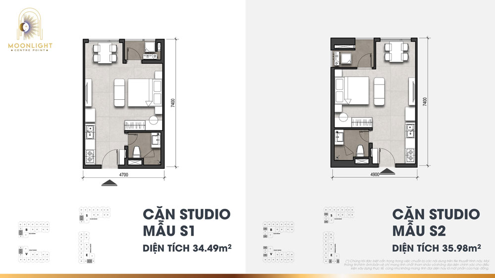 Căn hộ Studio - Moonlight Centre Point