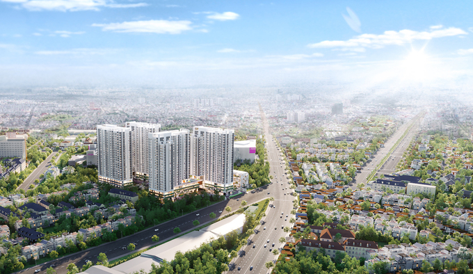 Phối cảnh tổng thể dự &aacute;n Moonlight Centre Point. Ảnh: Hưng Thịnh Land